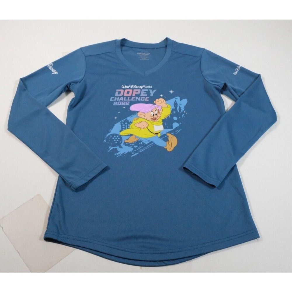 Run Disney Walt Disney World Dopey Challenge 2022 Long Sleeve Athletic Shirt XS